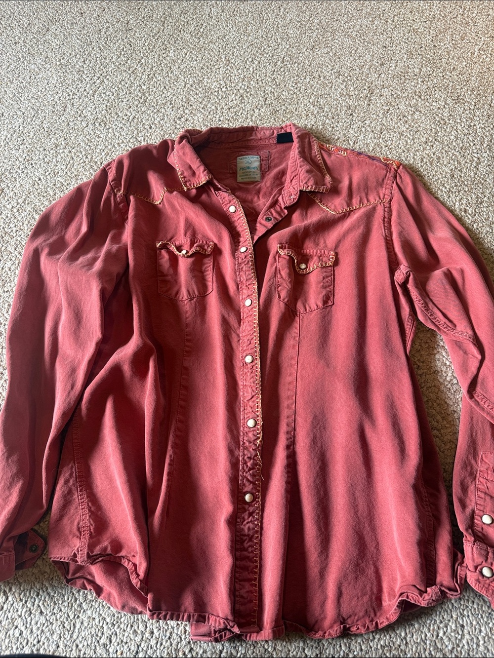Panhandle Slim Coral Button-Down Western Shirt